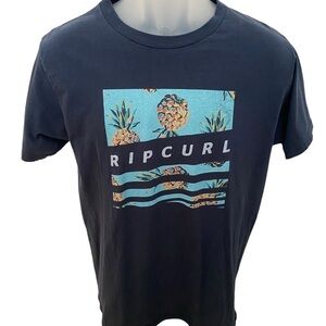 RIP CURL Surf Hawaiian Pineapples Tee Shirt Men M Medium Standard Fit